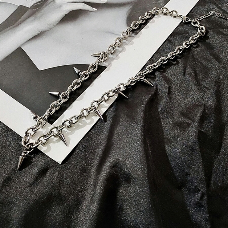 Amazon.co.jp: [silver KYASYA]チェーンネックレス 有刺鉄線