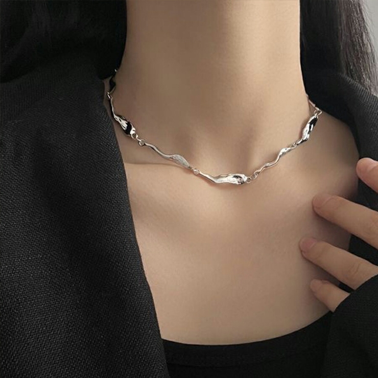 ウェーブネックレス&ブレスレット シルバー レディース[品番 ウェーブネックレス&ブレスレット シルバー レディース[品番