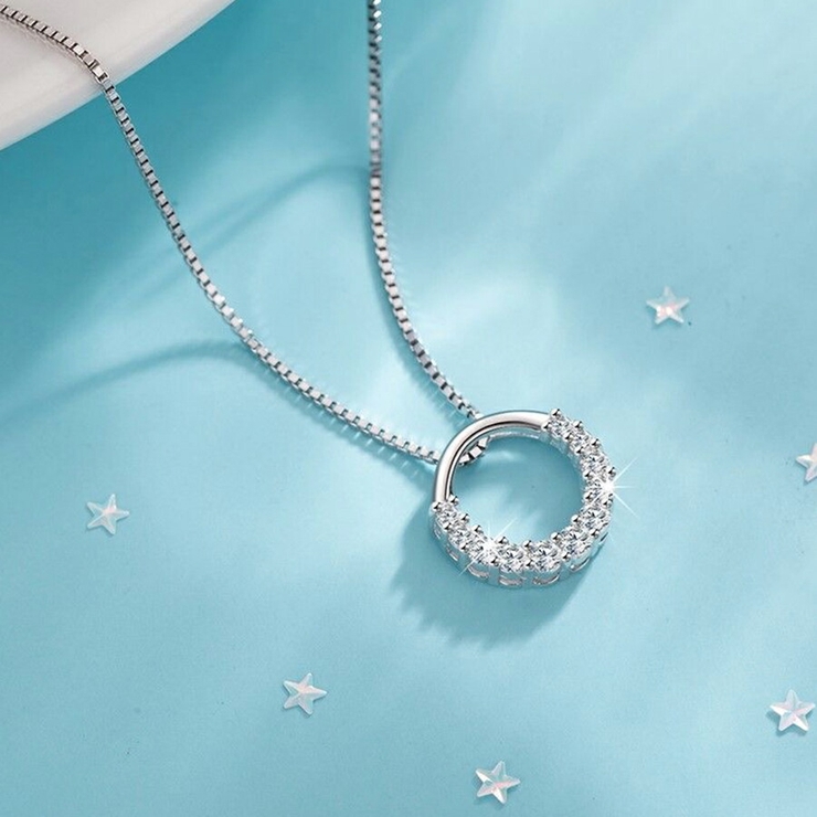063Nl【高品質✨】サークルネックレス シルバー ぷっくり シンプル オフィス