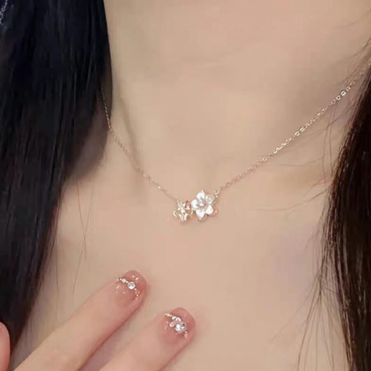 桜モチーフデザインネックレス フラワー シルバー [品番：XL000002918]｜SLENDER（スレンダー）のレディースファッション通販｜SHOPLIST（ショップリスト）