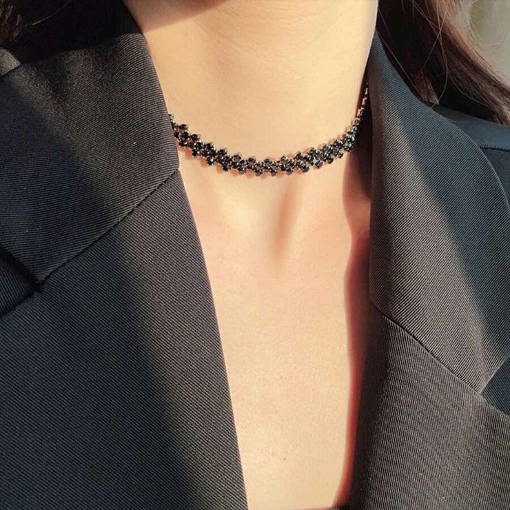 チョーカーネックレス シルバー  ブラック[品番：XL000002921]｜SLENDER（スレンダー）のレディースファッション通販｜SHOPLIST（ショップリスト）