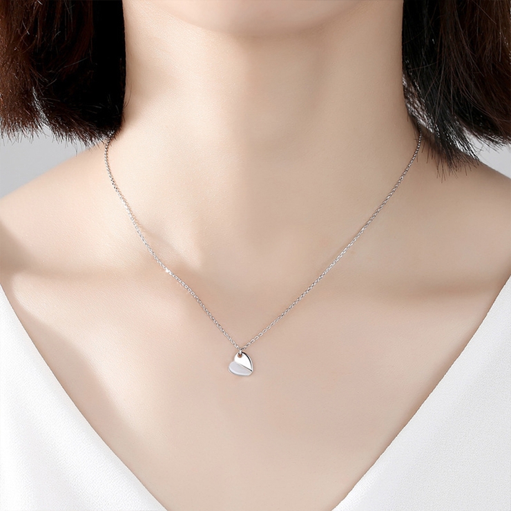 シルバー | シェルハートデザインネックレス ゴールド 上品 | SLENDER
