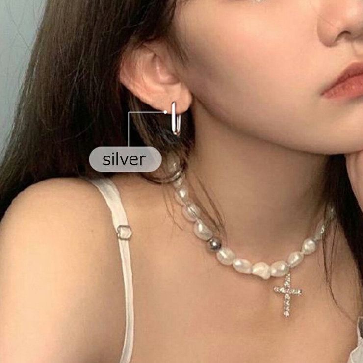 シルバー | オーバルピアス レディース おしゃれ | SLENDER