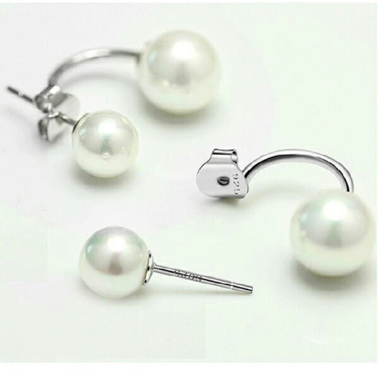 シルバー | ダブルパールピアス パーティー 二次会 | SLENDER