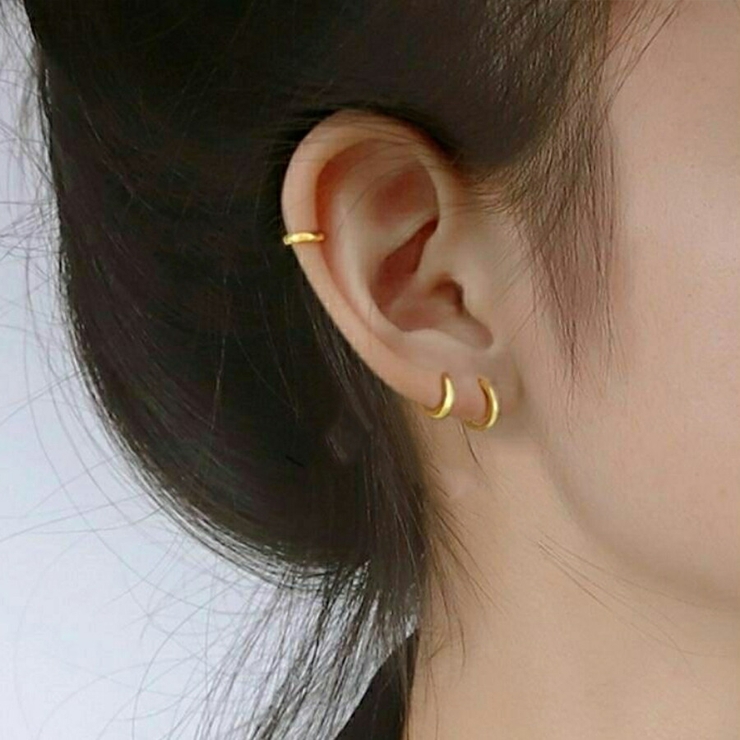 サージカルステンレスフープピアス 男女兼用 メンズ[品番