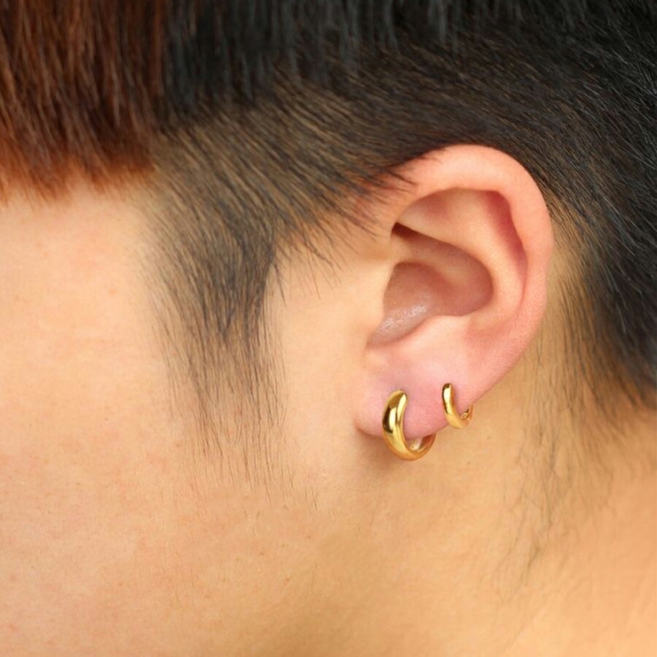 サージカルステンレスフープピアス 男女兼用 メンズ