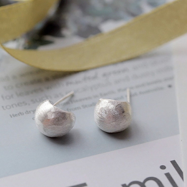 艶消しデザインピアス マットメタル カーブピアス | SLENDER | 詳細画像2 