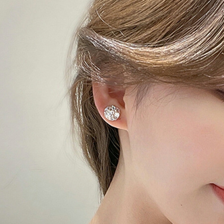 ビジューマグネットピアス ノンホールピアス イヤリング[品番