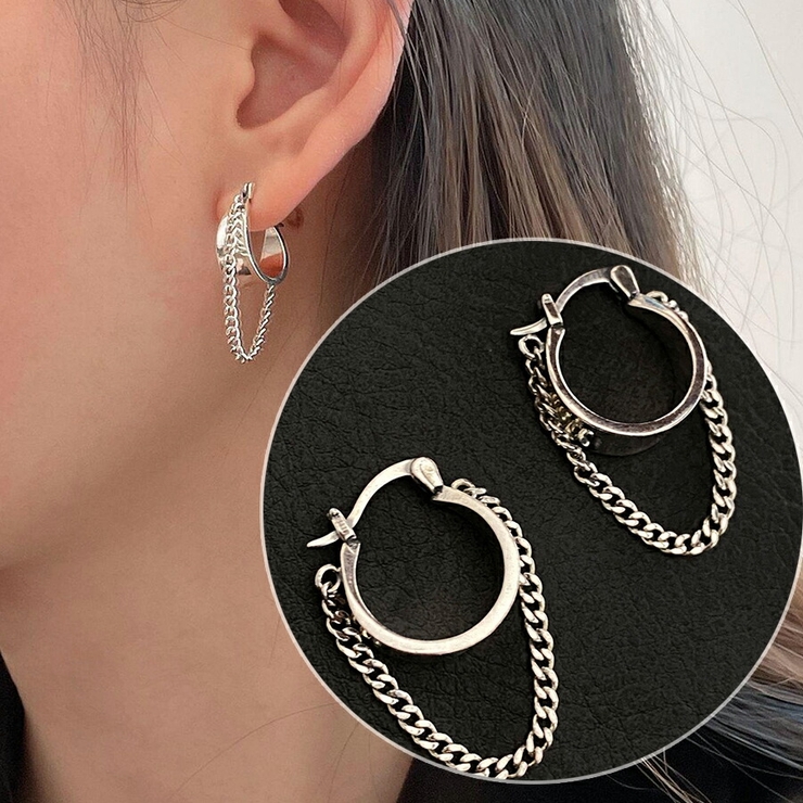 チェーンリングピアス レディース   SLENDER スレンダ  ap106 | SLENDER | 詳細画像1 