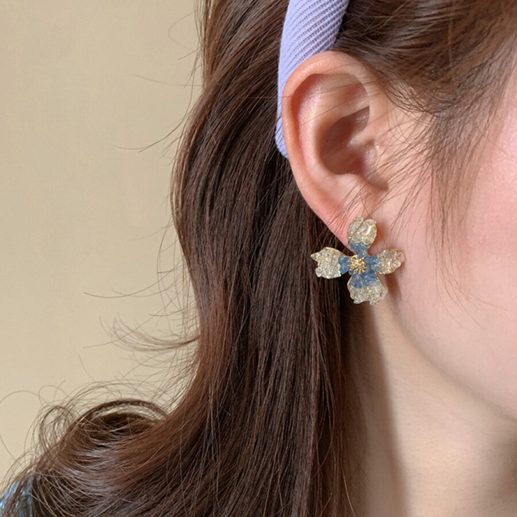 ストーンフラワーピアス ゴールド レディース | SLENDER | 詳細画像6 