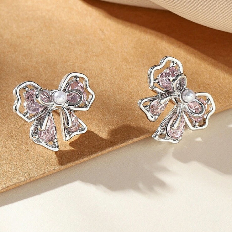 リボンモチーフピアス ゴールド かわいい | SLENDER | 詳細画像6 