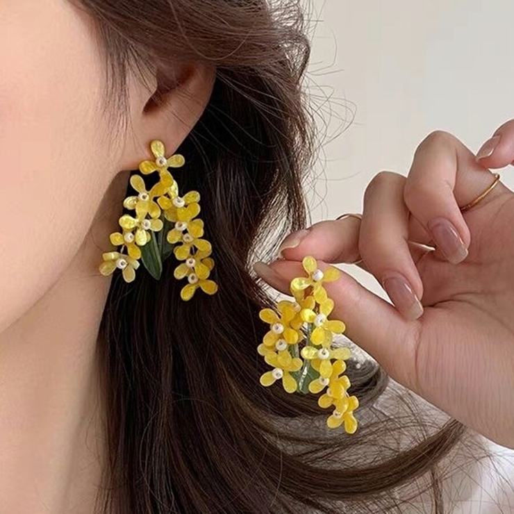 楽天市場】エスニック アジアン メキシコ刺繡ピアス 花柄 お花