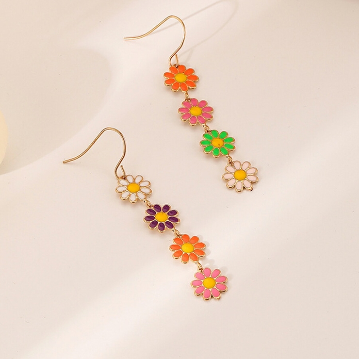 No.218 ピンクのお花と蝶々 本物のお花のピアス イヤリングの