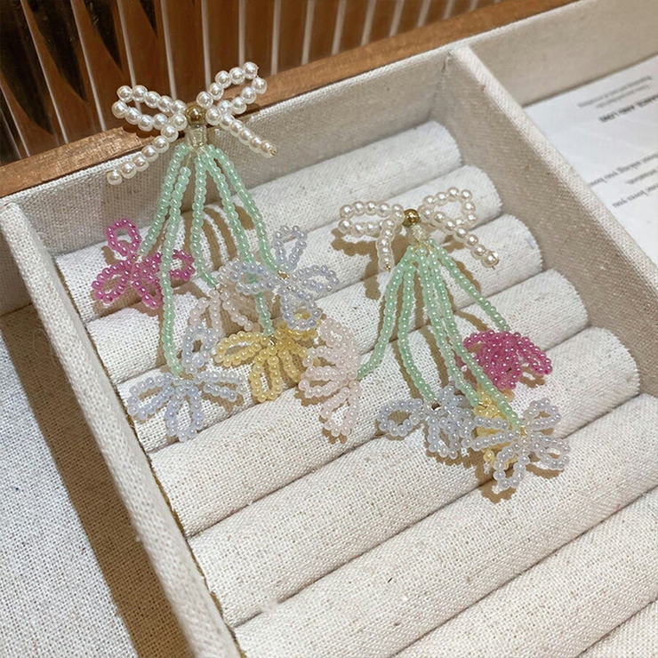 パール＆ビーズデザインピアス 浴衣 イベント | SLENDER | 詳細画像5 