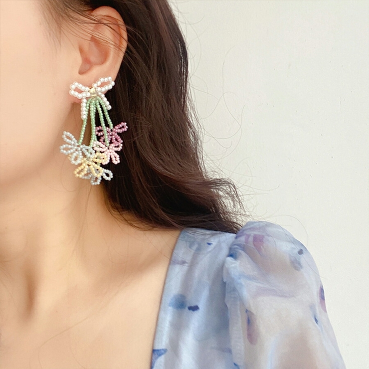 パール＆ビーズデザインピアス 浴衣 イベント | SLENDER | 詳細画像6 