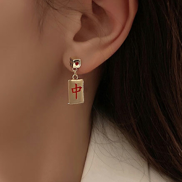 麻雀牌モチーフピアス サイコロ 存在感抜群 | SLENDER | 詳細画像3 