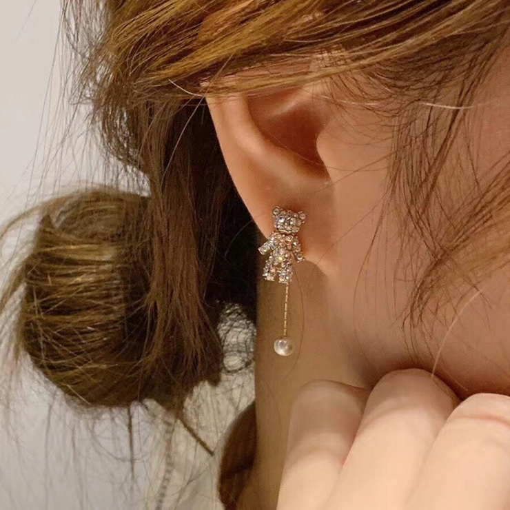 BURBERRY ドロップピアス シルバー ゴールド
