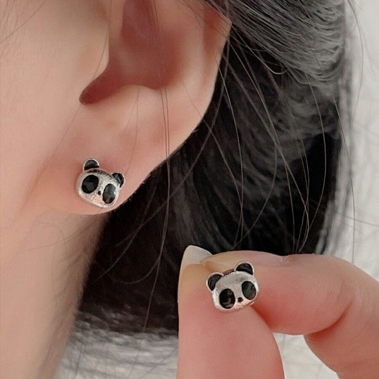 好きに パンダピアス シルバー925 小ぶり[品番：XL000003000]｜SLENDER ピアス
