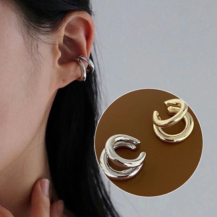 【片耳用】イヤーカフ シルバー ゴールド | SLENDER | 詳細画像1 