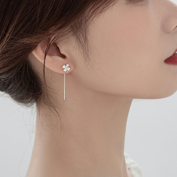 クローバーチェーンピアス アメリカンピアス キャッチレス | SLENDER | 詳細画像1 