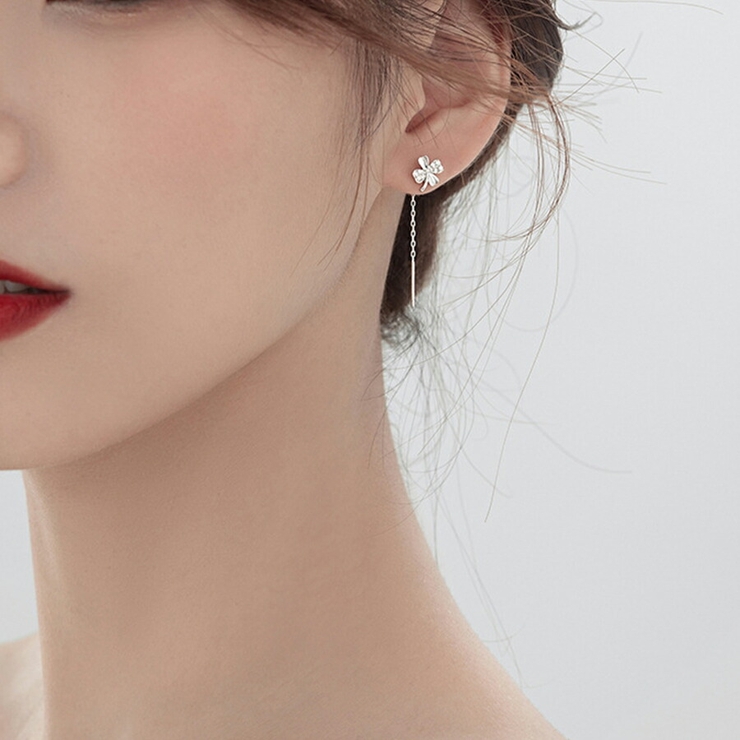 クローバーチェーンピアス アメリカンピアス キャッチレス | SLENDER | 詳細画像2 