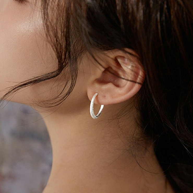 シルバー | シルバーフープピアス シルバー925 上品 | SLENDER