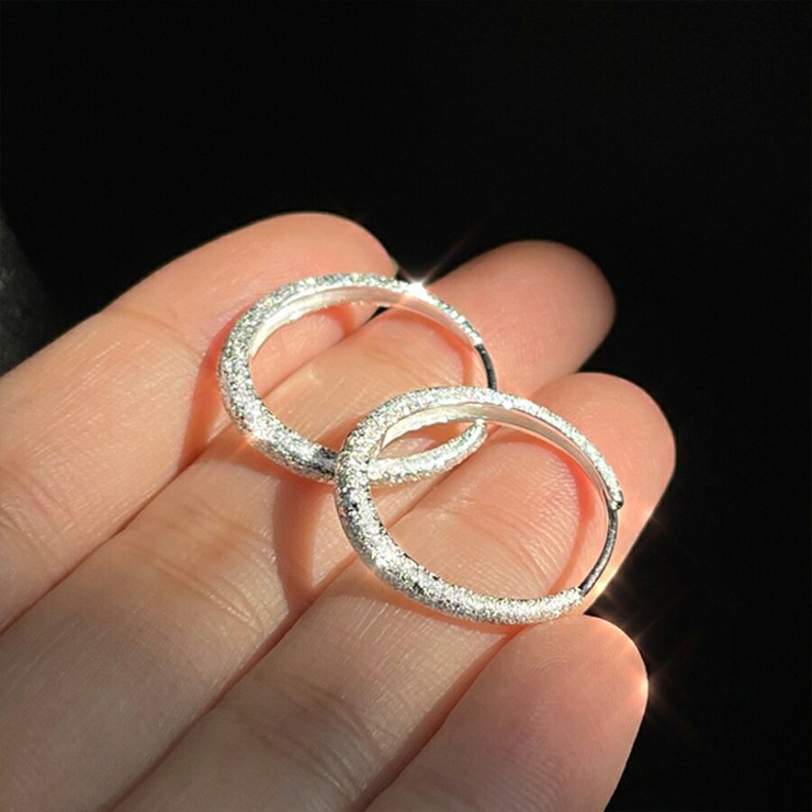 シルバーフープピアス シルバー925 上品 | SLENDER | 詳細画像5