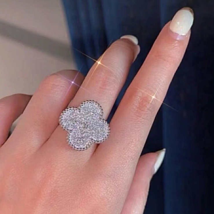 クローバーデザインリング オープンリング レディース | SLENDER | 詳細画像6 