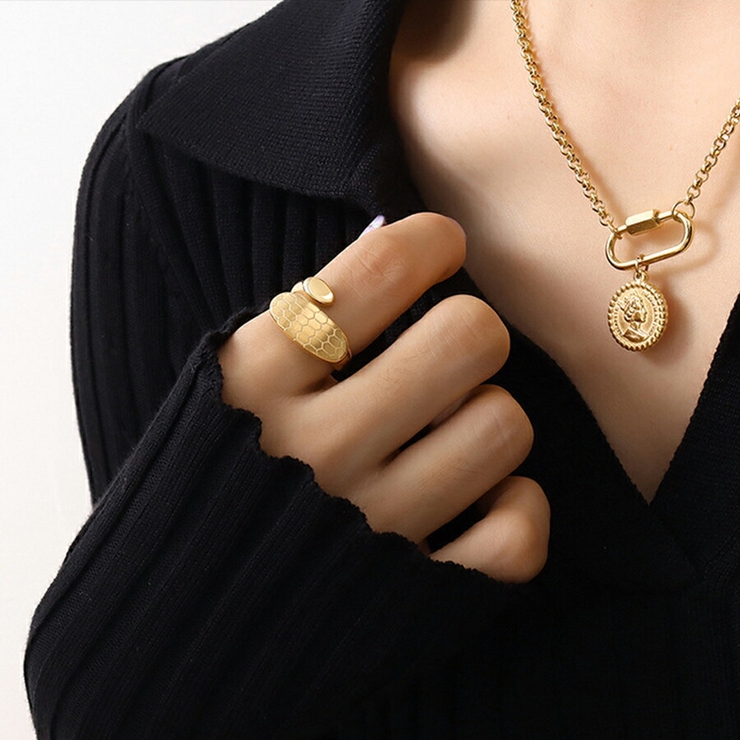 デザインオープンリング ボリュームリング 男女兼用 | SLENDER | 詳細画像2 