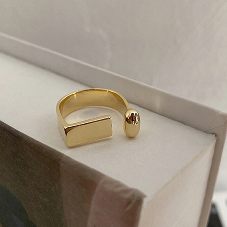 デザインオープンリング シルバー ゴールド | SLENDER | 詳細画像2 