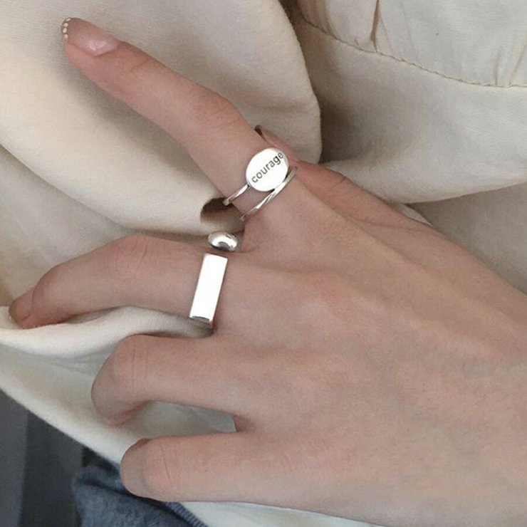 デザインオープンリング シルバー ゴールド | SLENDER | 詳細画像3 