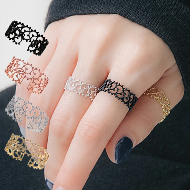 多様な デザインオープンリング レースモチーフ[品番 シルバー アクセサリー