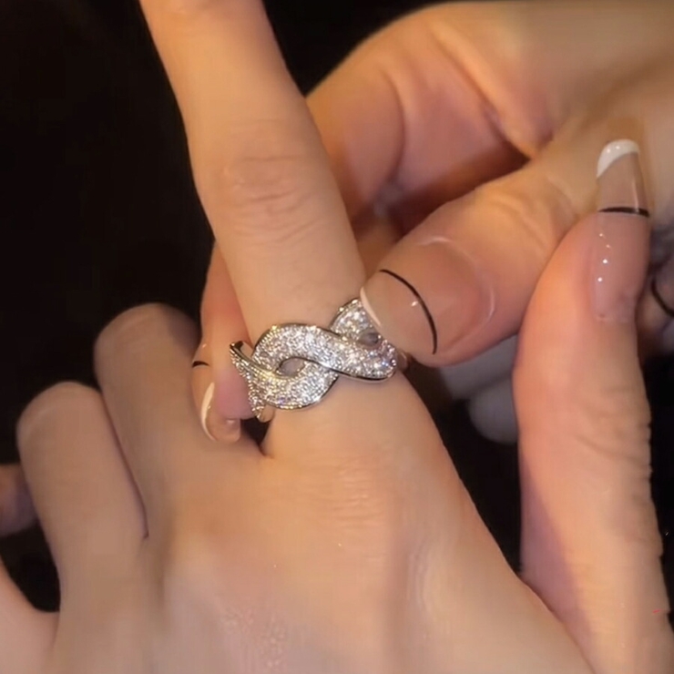 デザインオープンリング シルバー ジルコニア | SLENDER | 詳細画像4 