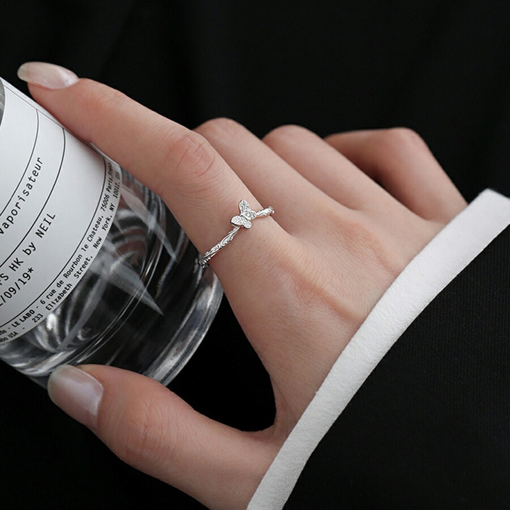 バタフライオープンリング シルバー925 ジルコニア | SLENDER | 詳細画像4 