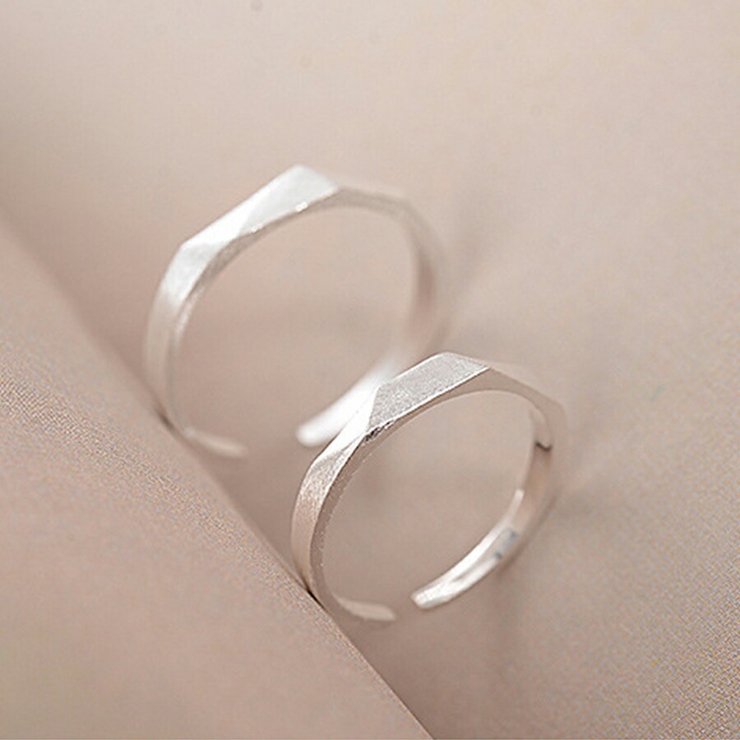 艶消しマットシルバーオープンリング ペアリング S | SLENDER | 詳細画像4 