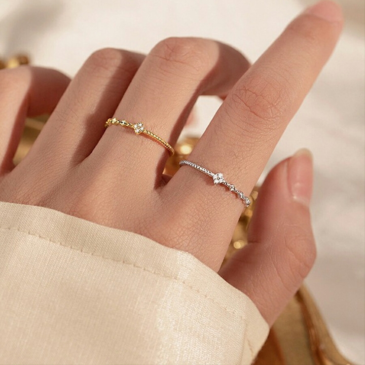 デザインオープンリング ゴールド シルバー | SLENDER | 詳細画像1 