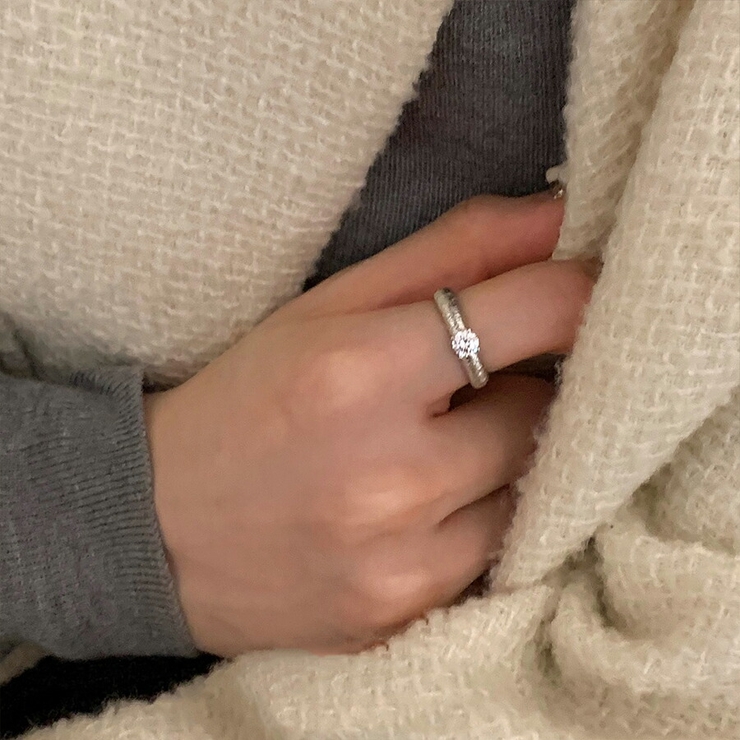 ジルコニアデザインオープンリング ゴールド シルバー | SLENDER | 詳細画像2 