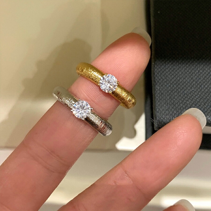 ジルコニアデザインオープンリング ゴールド シルバー | SLENDER | 詳細画像4 