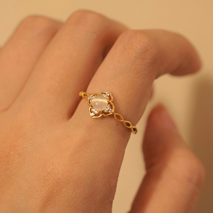 デザインオープンリング ゴールド クローバー | SLENDER | 詳細画像2 