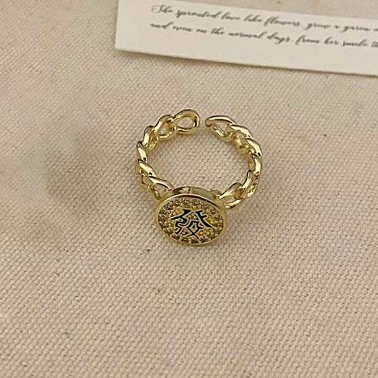 麻雀牌モチーフオープンリング ワンポイント 個性的 | SLENDER | 詳細画像4 