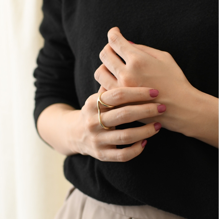 メタリックダブルフィンガーウェーブリング レディース 指輪 品番 Jokw Real Style リアルスタイル のレディース ファッション通販 Shoplist ショップリスト