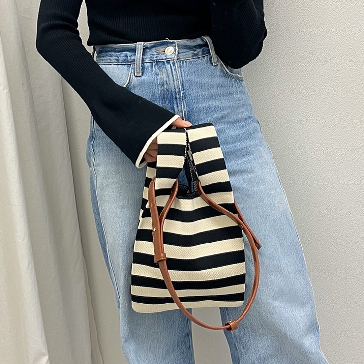 ショルダーストラップ ニット バッグ[品番：JOKW0014678]｜REAL