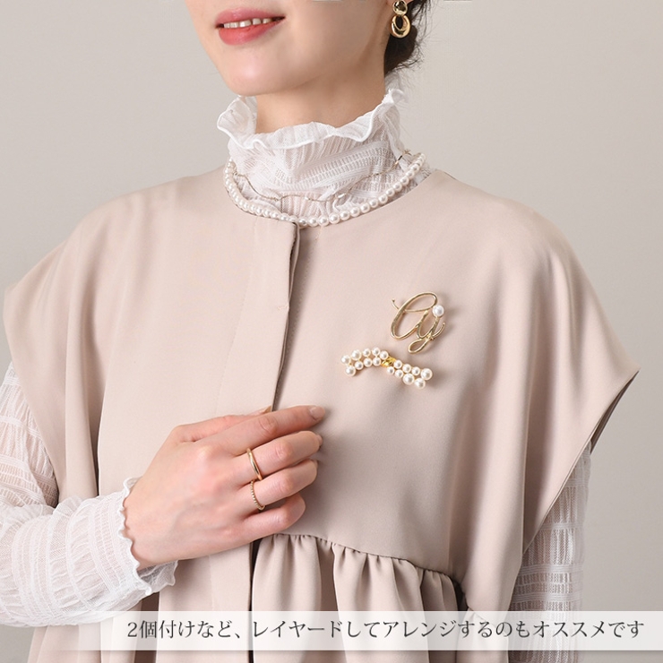 ブローチ ピン フェイクパール[品番：JOKW0015396]｜REAL STYLE