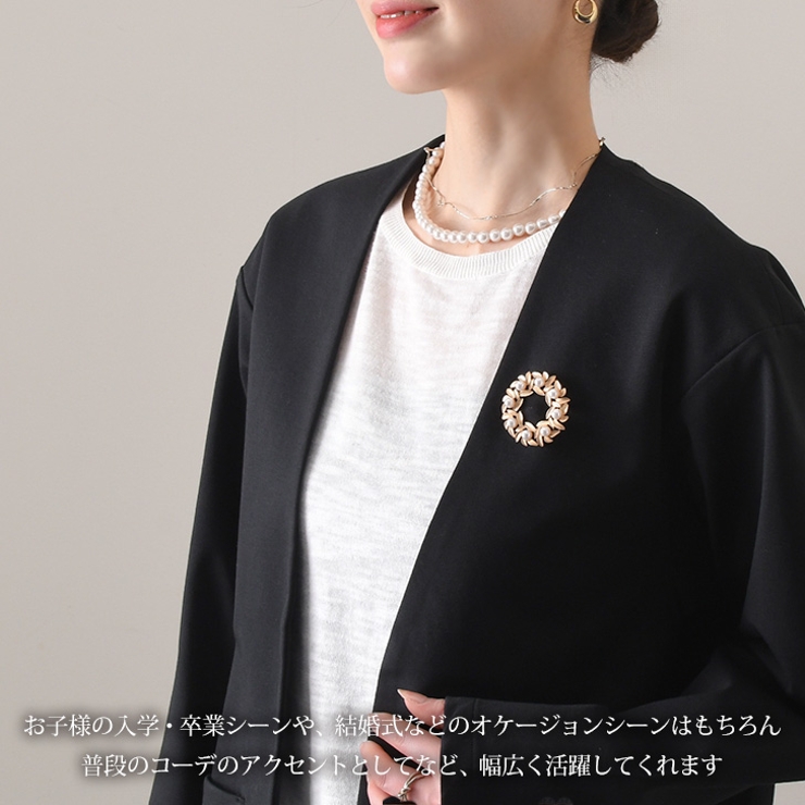 ブローチ ピン パール[品番：JOKW0015400]｜REAL STYLE（リアル