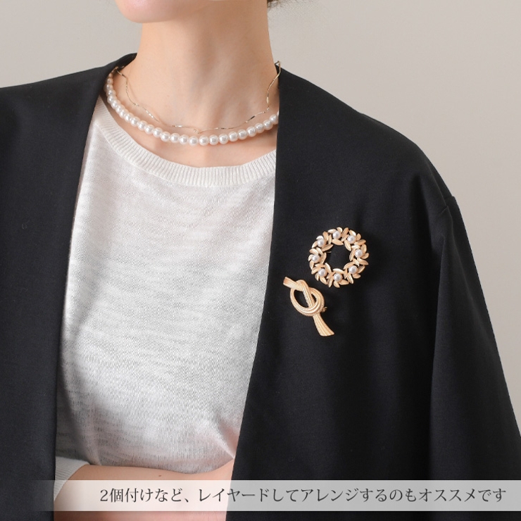 ブローチ ピン パール[品番：JOKW0015400]｜REAL STYLE（リアル