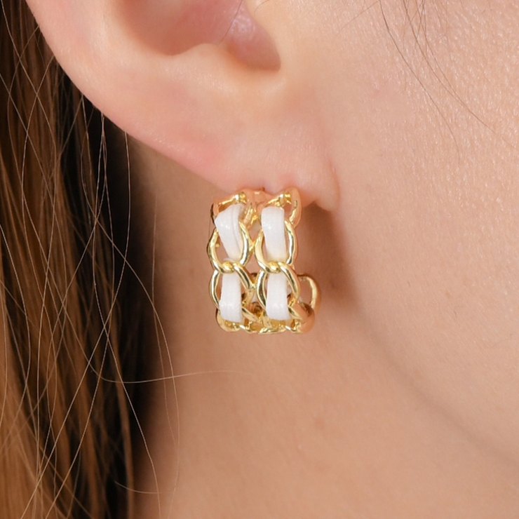 ホワイト | ピアス レディース フープ | REAL STYLE