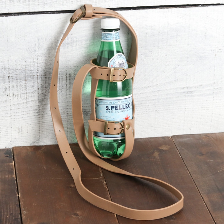 ミルクティー | PUレザーボトルホルダー フェイクレザー ドリンクホルダー | REAL STYLE