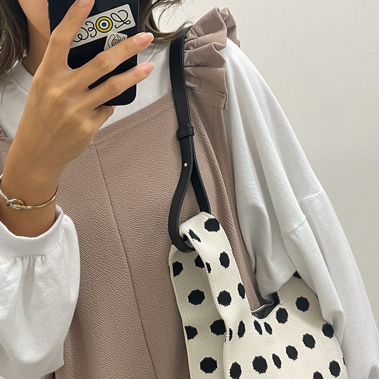 ショルダーストラップ ニット バッグ[品番：JOKW0014678]｜REAL