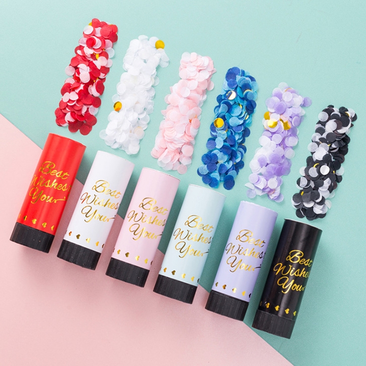 紙吹雪キャノン 6個セット 手筒回転式[品番：JOKW0014745]｜REAL STYLE