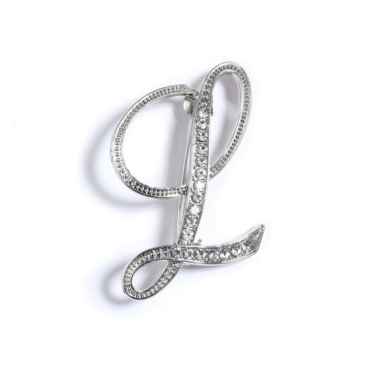 L | ブローチ ピン イニシャル | REAL STYLE